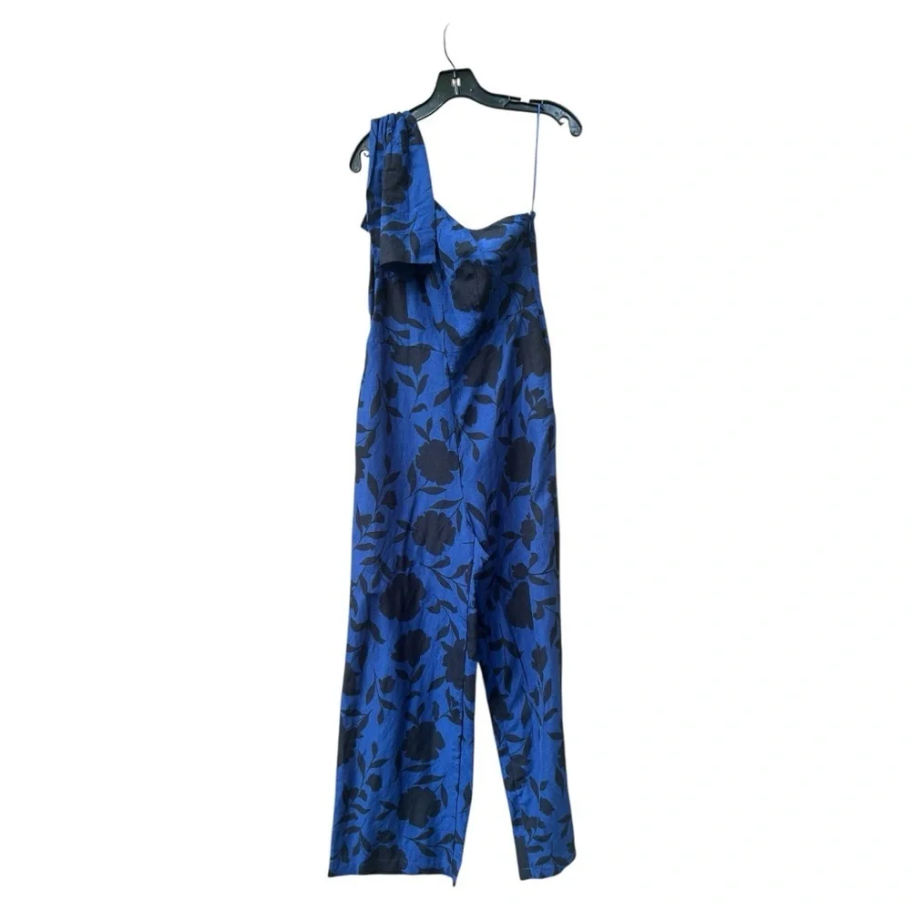 NWT Kate Spade x Target Linen Blend One Shoulder Floral Jumpsuit